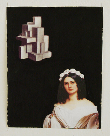o.T. – 2016, Acryl, Collage auf Papier, 42x32,5 cm