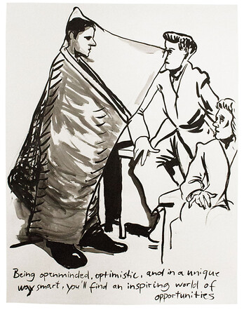 Welt der Möglichkeiten &ndash; 2019, Tusche auf Papier, 130x100 cm