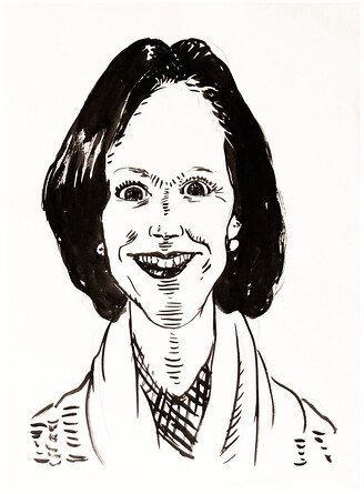 Ecstasy 3000 #5 &ndash; 2020, Tusche auf Papier, 75x55 cm