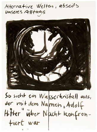 Alternative Welten &ndash; 2020, Tusche auf Papier, 75x55 cm