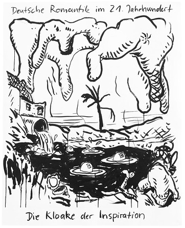 Inspiration &ndash; 2020, Tusche auf Papier, 130x100 cm