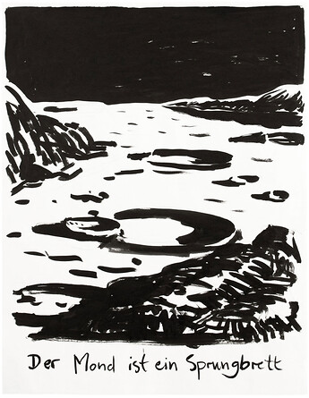 o.T. &ndash; 2019, Tusche auf Papier, 130x100 cm