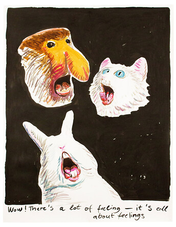 In dieser Nacht 3 &ndash; 2019, Tusche, Bleistift auf Papier, 130x100 cm