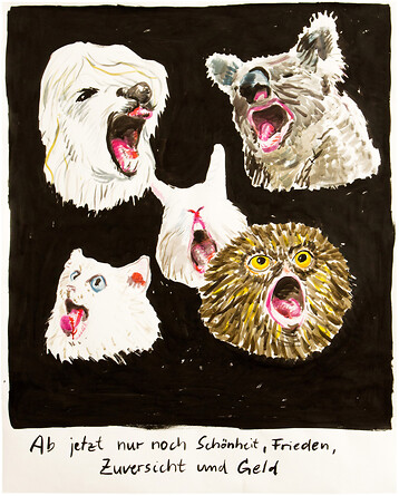 In dieser Nacht 2 &ndash; 2019, Tusche, Bleistift auf Papier, 150x120cm