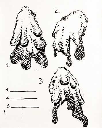 1,2,3 &ndash; 2021, Tusche auf Papier, 150x120 cm