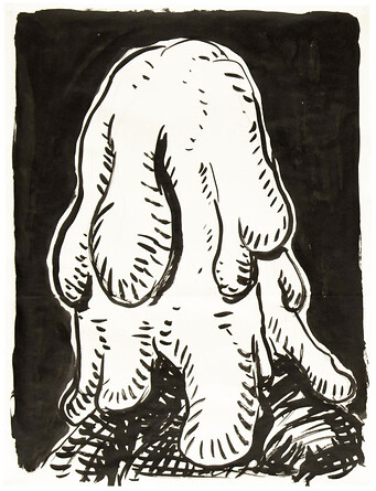 o.T. &ndash; 2020, Tusche auf Papier, 62x47 cm