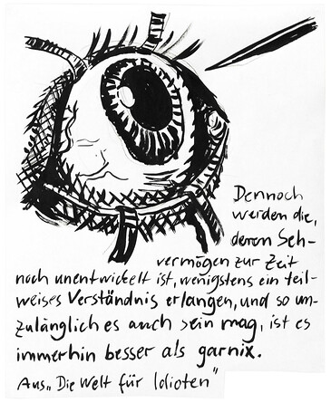 Besser als garnix &ndash; 2020, Tusche auf Papier, 62x50 cm