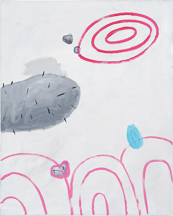 Paranormale Aktivität 2 &ndash; 2014, Acryl und Collage auf Leinwand, 125x100 cm (Jan Bräumer)